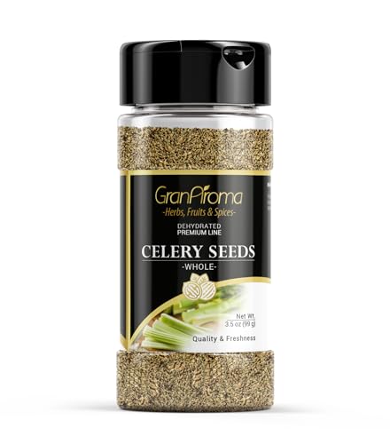 GranAroma Whole Celery Seeds, 3.5 oz, Sauces & Dry Rubs, Pickling & Brining, Aromatic