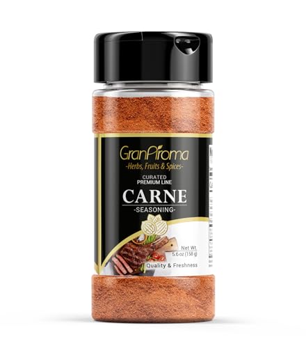GranAroma Carne Seasoning, 5.6 oz, Authentic Spice Blend, Delicious Taste, Dry Rubs & Meat Dishes