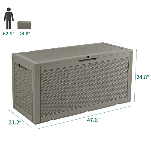 YITAHOME 100 Gallon Outdoor Resin Storage Box
