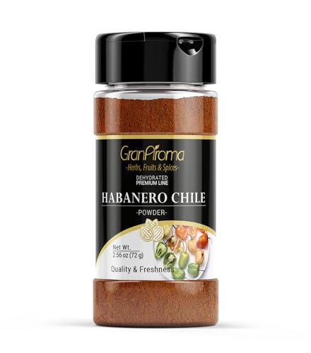GranAroma Habanero Chile Powder, Hot & Spicy, Soups & Sauces (2.56 Ounce)