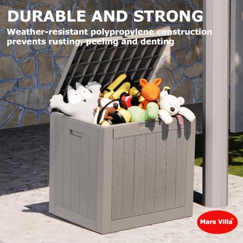 Gray Mars Villa Deck Box, 31 Gallon Storage