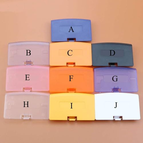 Rymfry Battery Back Door Cover Pack Shell Replacement for Nintendo Gameboy Advance GBA Cover (D - Black)