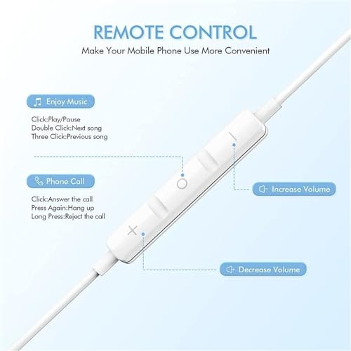 2 Pack for iPhone Headphones Wired Earbuds Earphones Nosie Reduction Built-in Microphone & Volume Control Compatible with iPhone 14/13/12/11/XR/XS/X/8/7/SE/Pro/Pro Max,Support All iOS System.