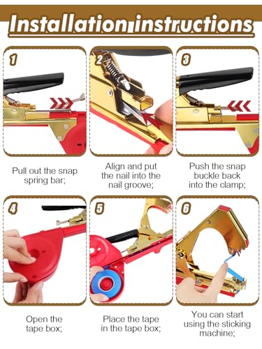Plant Tying Machine with Tape Tool for Garden Plants