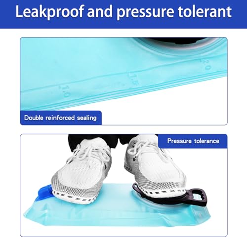 CHERAINTI Hydration Bladder, 2L Water Bladder for Hiking Backpack Leak Proof Water Reservoir Storage, 2 Liter BPA-Free Water Pouch Hydration Pack Replacement for Biking Climbing Cycling Running, Blue