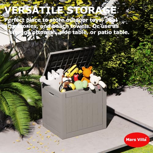 Gray Mars Villa Deck Box, 31 Gallon Storage