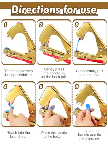Plant Tying Machine with Tape Tool for Garden Plants