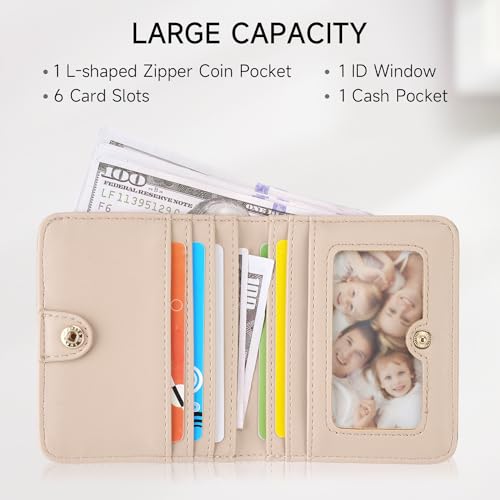 KITEVIUN Small RFID Wallet Women Ultra Thin Slim Womens Wallet Mini Compact Bifold Pocket Ladies Wallets for Women PEACOCK-BLUE