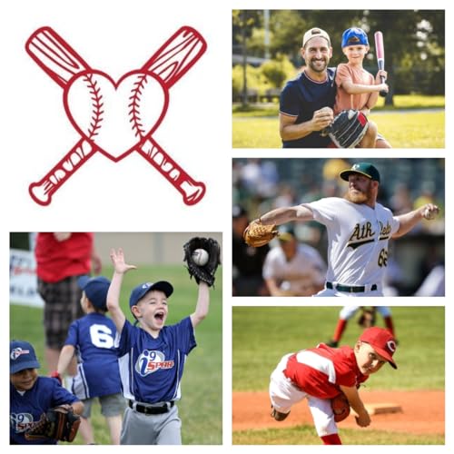 Baseball Sparkle Bead Necklace Ice Collection Necklace for Boys Youth, Baseball Bling Beaded Necklace - Athlete Inspired Rhinestone Necklace Accessories Gift for Baseball Lovers Players (Youth_16In, White/Red/Blue)