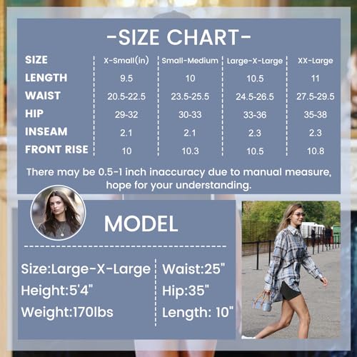 Biker Shorts Women with Pockets - 3"/5"/8" High Waisted Soft Tummy Control Workout Shorts for Yoga Athletic Gym Black