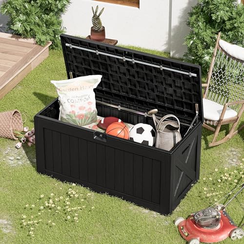 120 Gallon Resin Deck Box for Outdoor Storage
