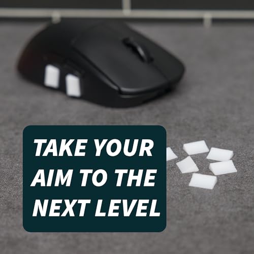 Mellow Industries Mouse GRIPZ with Tape - Textured Ergonomic Wedges for PC Gaming Mice for Palm & Claw Grip | Easy to Apply | Strong Adhesive (Red)