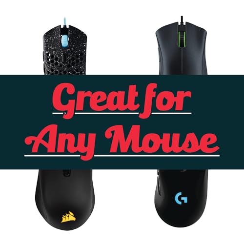 Mellow Industries Mouse GRIPZ with Tape - Textured Ergonomic Wedges for PC Gaming Mice for Palm & Claw Grip | Easy to Apply | Strong Adhesive (Red)