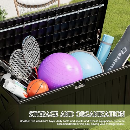 120 Gallon Resin Deck Box for Outdoor Storage