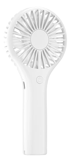 Edvision Handheld Fan, Portable Fan Mini Fan Powerful Hand Fan with 3 Speeds, USB Rechargeable Personal Fan, Makeup Lash Fan for Stylish Girls, Cute Small Pocket Fan for Travel/Outdoor/Home-White