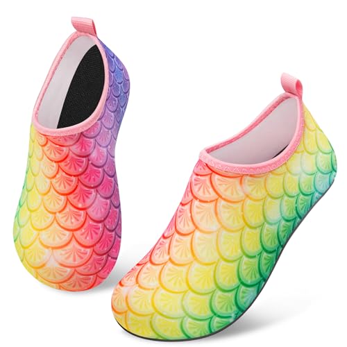 ATHMILE Toddler Water Shoes for Kids Boys Girls，Swim Quick Dry Aqua Socks Little Kid Baby Youth Children Non-Slip for Beach Pool Outdoor Sports Walking