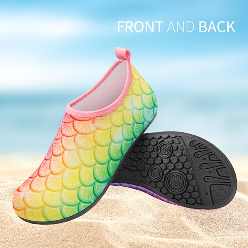 ATHMILE Toddler Water Shoes for Kids Boys Girls，Swim Quick Dry Aqua Socks Little Kid Baby Youth Children Non-Slip for Beach Pool Outdoor Sports Walking