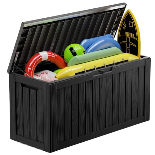 80 Gallon Lockable Resin Deck Box for Outdoors