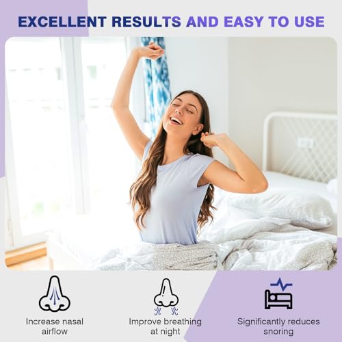 Anti Snoring Devices, Snore Stopper with Adjustable Magnet, Snoring Solution for Comfortable and Quieter Sleep, Silicone 4PCS Nose Clip Stop Snoring, Effective to Relieve Snoring