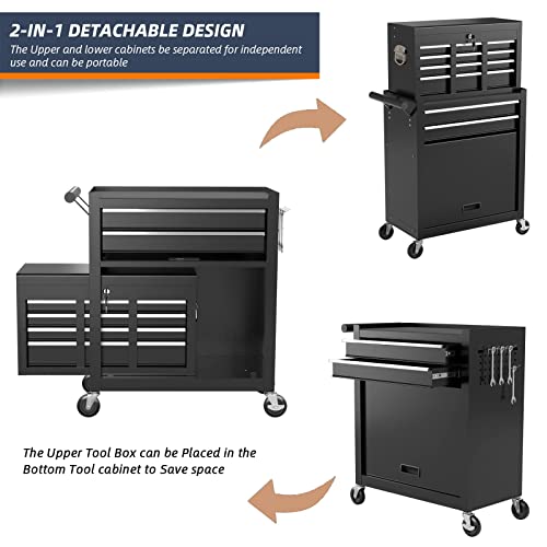 Eco Home Rolling Tool Box with 8 Drawers