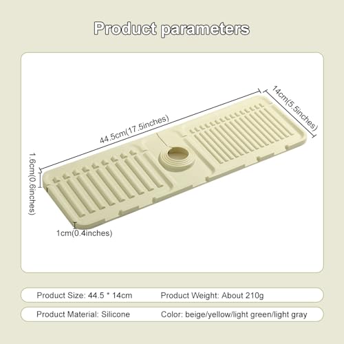 Faucet Mat for Kitchen Sink, 2024 New Kitchen Sink Splash Guard Silicone Draining Mat Fast Drying Stone Sink Tray, Sink Protectors Sink Faucet Mat Splash Guard for Kitchen Bathroom Sink Area (1PCS)