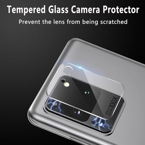 GUMANYU [2+2 Pack Galaxy S20 Ultra 5G Tempered Glass Screen Protector [Ultrasonic Fingerprint Unlock][9H Hardness][3D Curved] for Samsung Galaxy S20 Ultra 5G HD Tempered Glass Protector