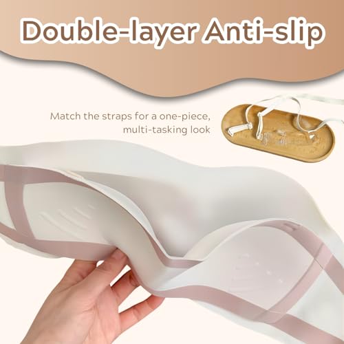 BDLLMDES Strapless Bras for Women Bandeau Bra Padded Bralette Non-Slip Wireless Bra with 2Straps Suitable for Strapless Dress White