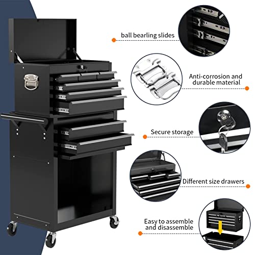 Eco Home Rolling Tool Box with 8 Drawers