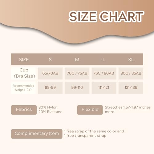 BDLLMDES Strapless Bras for Women Bandeau Bra Padded Bralette Non-Slip Wireless Bra with 2Straps Suitable for Strapless Dress White