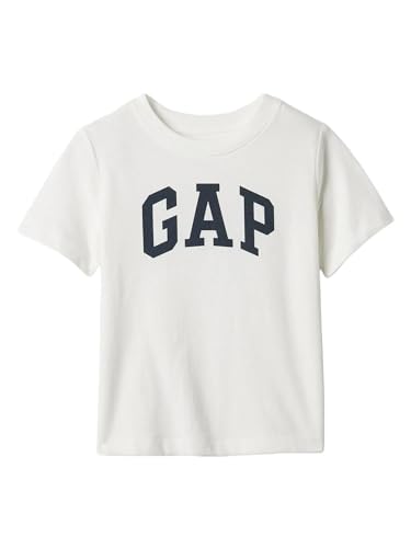 GAP Baby Boys Short Sleeve Logo T-Shirt New Off White 12-18M