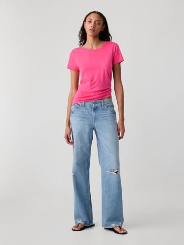 GAP Womens Favorite Crewneck Tee T-Shirt Yellow Iris 11-0622 Tc XL