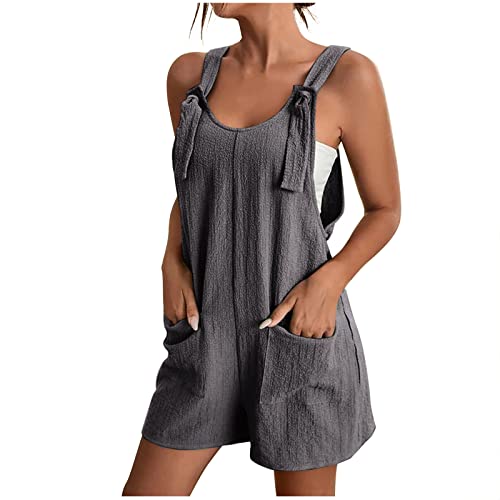 Women'S Jumpsuits, Rompers & Overalls Rompers for Women 2024 Summer Short Jumpsuits Overalls Dressy Casual Hot Sleeveless Shot Romper Boho Suspenders Jumpsuit with Pocket Free Ropmer People Look Alike