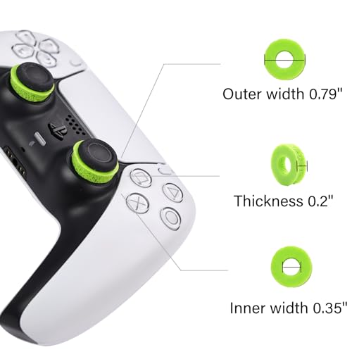 MOLOPPO Precision Rings 8PCS Aim Assist Motion Controller Precision Target Control Rings for PS4,PS5,PS Portal,Xbox One,Xbox Elite Accessories Motion Control(Green)