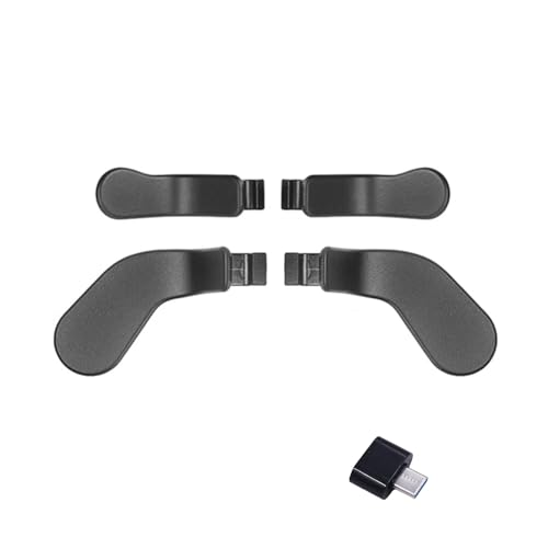 4 Pcs Elite 2 Core Controller Paddles for Xbox One Elite Series 2, Elite Control Paddles for Xbox One Elite, Elite Controller Metal Paddles for Xbox One Elite Series 2 (Black) Type-C Convertor