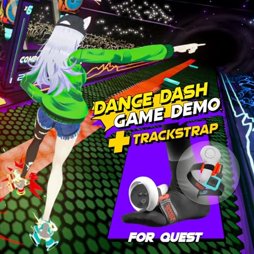 Rebuff Reality Trackstraps for Meta Quest Controller + Dance Dash Game Demo Card, Compatible with Quest 2&Pro, Rift S, Full Body Immersion VR Accessory for Rezzil, Final Soccer, Feet Saber