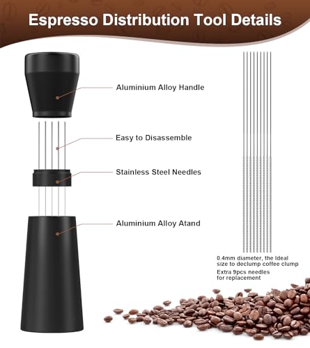 Fonvite Espresso Distribution Tool with Extra Needles & Gift Box