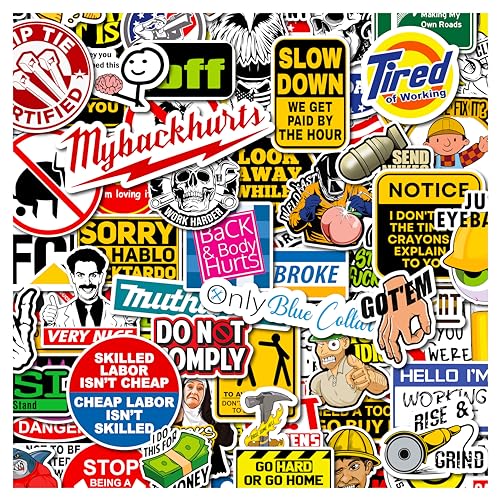 160 PCS Funny Hard Hat Stickers Set
