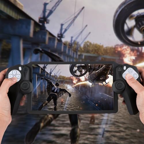 CoBak case for Sony Playstation Portal, Silicone Shock-Absorption Anti-Fingerprint Scratch Resistant Cover Case for Playstation Portal - Black