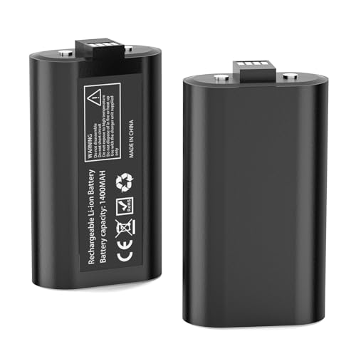 MOTYCTCH Rechargeable Battery Pack for Xbox One and Xbox Series X|S,2 Pack 1400mAH Xbox Controller Battery Pack for Xbox Series S/Xbox Series X/Xbox One/X/S/Elite(2 Batteries Only)