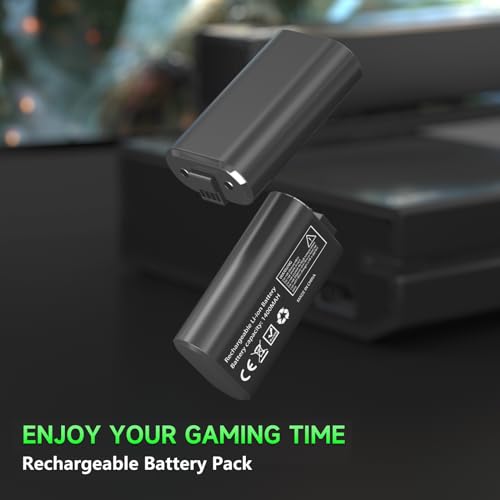 MOTYCTCH Rechargeable Battery Pack for Xbox One and Xbox Series X|S,2 Pack 1400mAH Xbox Controller Battery Pack for Xbox Series S/Xbox Series X/Xbox One/X/S/Elite(2 Batteries Only)