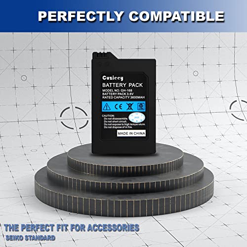 Cuzieey Replacement Battery for PSP 2000 3000: Battery for Sony PSP2001-2010 PSP3001-3010, PSP-S110 Console(3.6V 3600mAh)