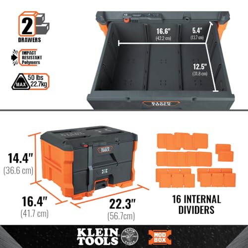 Klein Tools 2-Drawer Toolbox with Modular System
