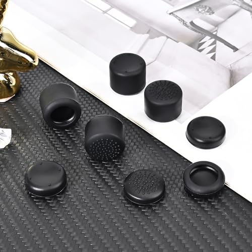 DLseego Thumb Grips Caps for Playstation Portal, Full Protection Anti-Slip & Anti-Scratch Anti-Fingerprint Protective Cover 8 Thumb Stick Caps for Playstation Portal Remote Player - Black