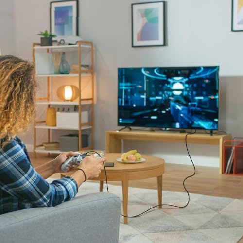 Smays 16 ft Charger Cord for PS4 Controller, Long Micro USB Cable 2-Pack