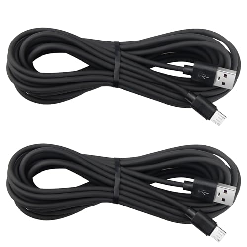 Smays 16 ft Charger Cord for PS4 Controller, Long Micro USB Cable 2-Pack