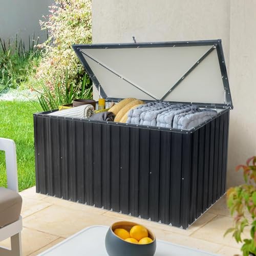 Jaxenor 350 Gallon Waterproof Outdoor Metal Storage Box