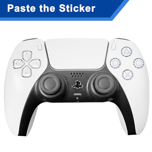 PS5 Slim Logo Underlay Sticker for PS5 Slim Console 2 Packs & PS Logo Vinyl Decal Sticker for DualSense Controller (Classic Retro-Look Color) 1 Pack