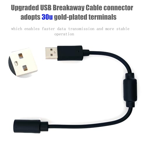 BDQQ Upgraded Replacement USB Breakaway Cable for Logitech G920, Ferrari 458 Spider Racing Wheel Driving Force, Fast Data Transmission, Built-in Anti-Interference Ring
