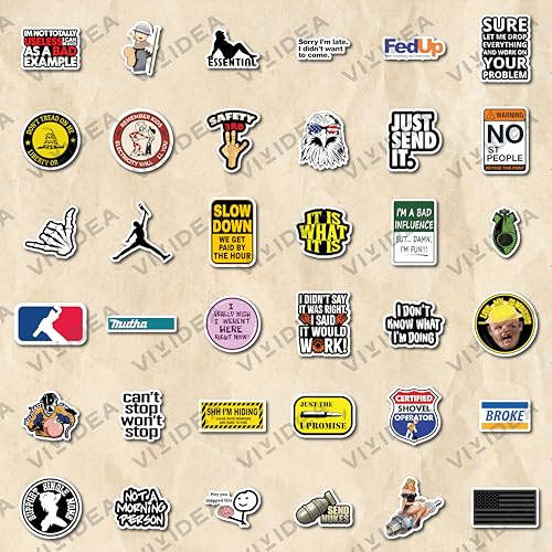 160 PCS Funny Hard Hat Stickers Set