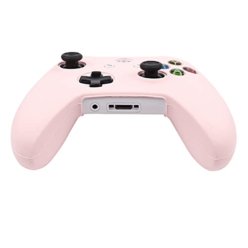 Pink Skins RALAN,Silicone Controller Cover Skin Protector Compatible for Xbox One S/X Controller (Pink Pro Thumb Grip x 2,Cat + Skull Cap &Cover Grip x 2)